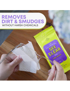 Toallitas de limpieza Wipemart See Clear - 24 paquetes de 16 2