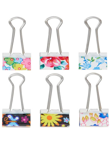 Clips de Binder Decorativos Juvale 40 Piezas Multicolor 3.81cm