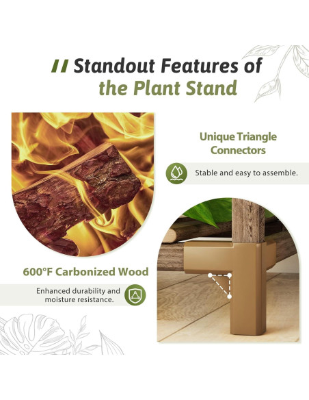 Soporte de Plantas GENTINGBRO 158 cm para 12 Macetas Interior/Exterior Soporte de Plantas GENTINGBRO 158 cm para 12 Macetas Interior/Exterior