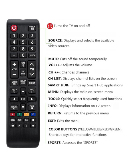 Control Remoto Universal Elekpia para Televisores Samsung