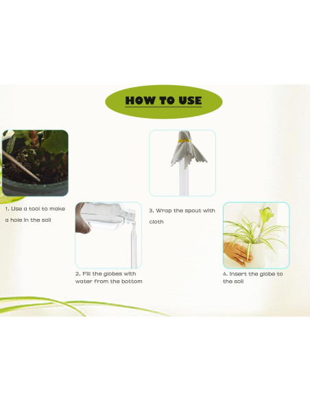 Esferas de Riego Automático Ahhute Cactus - Paquete de 3 Esferas de Riego Automático Ahhute Cactus - Paquete de 3