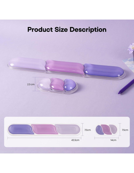 Reposamuñecas de Gel EPOMAKER CloudGel Púrpura 43.5x7.5cm Reposamuñecas de Gel EPOMAKER CloudGel Púrpura 43.5x7.5cm