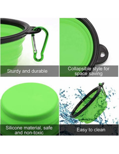 Juego de Cuencos Plegables Silicona Shenzhen Rosa y Negro 2