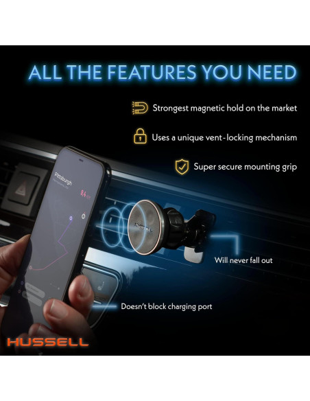 Soporte Magnético para Teléfono HUSSELL para Coche 360 Soporte Magnético para Teléfono HUSSELL para Coche 360