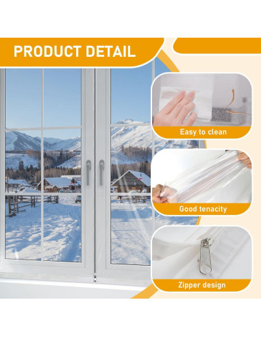 Kit de Aislamiento de Ventana MANOPAWS 150x150 cm Película Clara