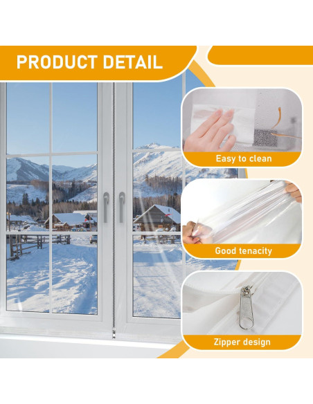 Kit de Aislamiento de Ventana MANOPAWS 150x150 cm Película Clara Kit de Aislamiento de Ventana MANOPAWS 150x150 cm Película Clara