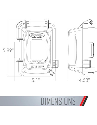 Kit Toma Corriente GFCI TayMac MKG420CS 15A Uso Extra Duro