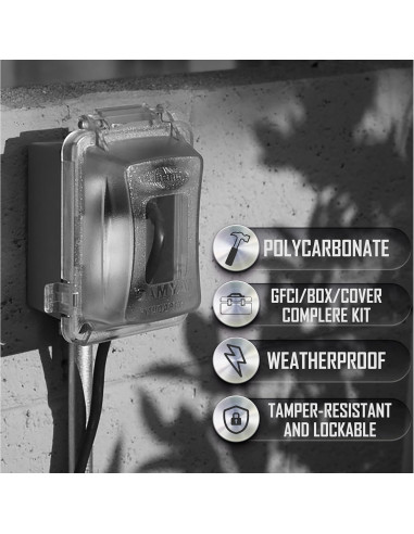 Kit Toma Corriente GFCI TayMac MKG420CS 15A Uso Extra Duro