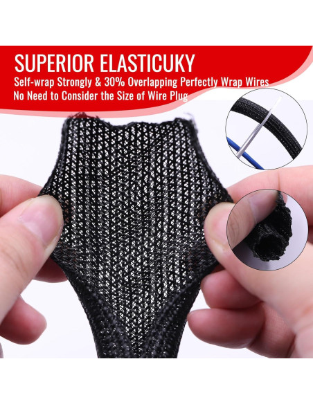 Funda de Cable Trenzada Flauzmann 1.27 cm x 3.05 m Negra Funda de Cable Trenzada Flauzmann 1.27 cm x 3.05 m Negra