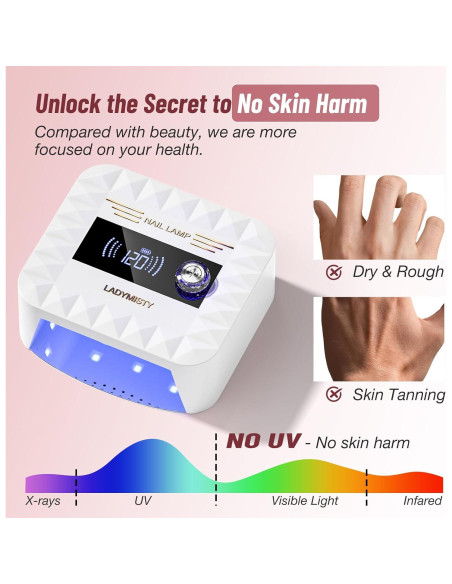 Lámpara UV Recargable 268W LadyMisty para Uñas de Gel Lámpara UV Recargable 268W LadyMisty para Uñas de Gel