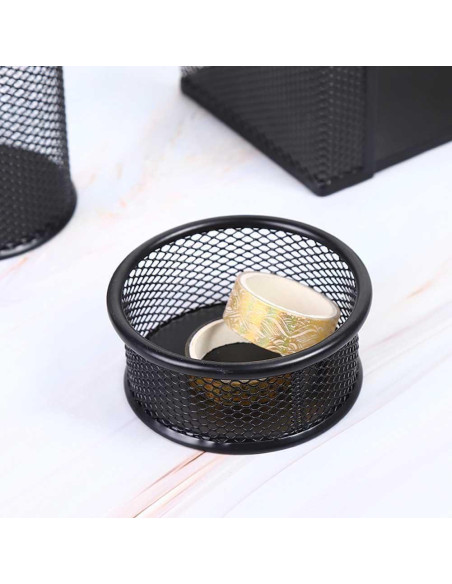 Soporte de Clips de Papel Zhuluck en Malla Negra para Oficina Soporte de Clips de Papel Zhuluck en Malla Negra para Oficina