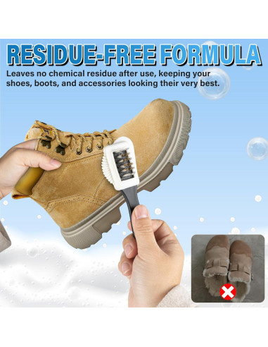 Kit Limpiador de Ante GleamGlee 330g - Restaura Zapatos y Botas
