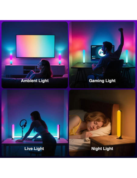 Barra de Luz LED RGB MICTUL 27.4x5.3 cm Control APP Barra de Luz LED RGB MICTUL 27.4x5.3 cm Control APP