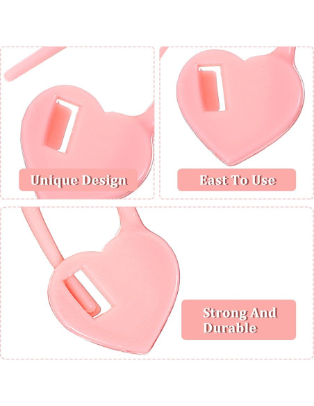 Marcadores de Puntos Mabor 100 Pcs Corazón Rosa para Tejer Marcadores de Puntos Mabor 100 Pcs Corazón Rosa para Tejer