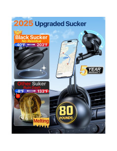 Soporte Magnético para Teléfono HTU para Auto - Negro 2