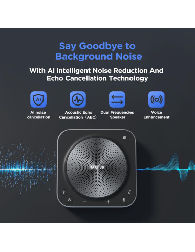 Micrófono Inalámbrico Bluetooth MAXHUB BM35 360 6m