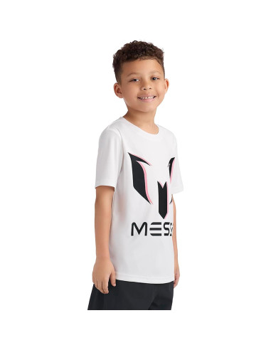 Camiseta de Manga Corta Messi para Niños - Talla 4 - Blanca