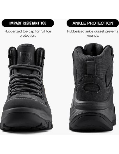 Botas Tácticas Impermeables Free Soldier para Hombre 7 Negro Botas Tácticas Impermeables Free Soldier para Hombre 7 Negro