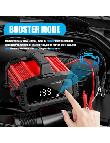 Cargador de Batería 25A Haibro 12V/24V Inteligente