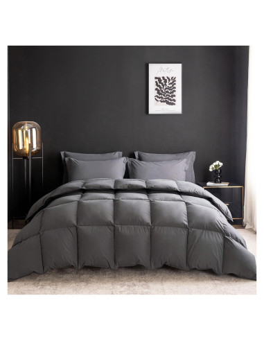 Edredón de Plumas WENERSI King 106x90" 100% Algodón Orgánico