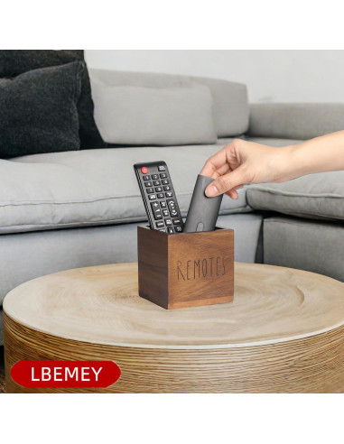 Soporte de Control Remoto de Madera de Acacia LBEMEY - Marrón