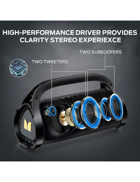 Altavoz Bluetooth Monster Adventurer Max 100W Impermeable IPX7 Altavoz Bluetooth Monster Adventurer Max 100W Impermeable IPX7