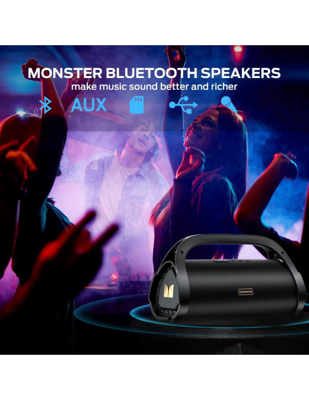 Altavoz Bluetooth Monster Adventurer Max 100W Impermeable IPX7 Altavoz Bluetooth Monster Adventurer Max 100W Impermeable IPX7