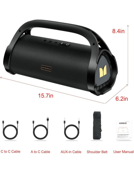 Altavoz Bluetooth Monster Adventurer Max 100W Impermeable IPX7 Altavoz Bluetooth Monster Adventurer Max 100W Impermeable IPX7
