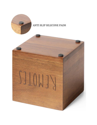 Soporte de Control Remoto de Madera de Acacia LBEMEY - Marrón