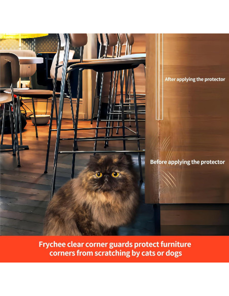 Protectores de Esquinas Transparentes Frychee 4 PCS 3x40.6cm Protectores de Esquinas Transparentes Frychee 4 PCS 3x40.6cm