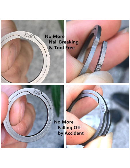 Anillos de Llave de Titanio BANG TI - Kit de 2 Unidades Anillos de Llave de Titanio BANG TI - Kit de 2 Unidades