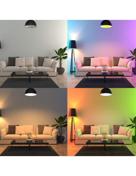 Bombillas LED RGB 10W Vgogfly E26 Control Remoto 2 Unidades Bombillas LED RGB 10W Vgogfly E26 Control Remoto 2 Unidades