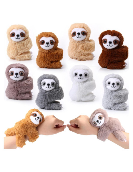 Liliful 8 Pulseras de Peluche de Perezoso 20 cm para Niños Liliful 8 Pulseras de Peluche de Perezoso 20 cm para Niños