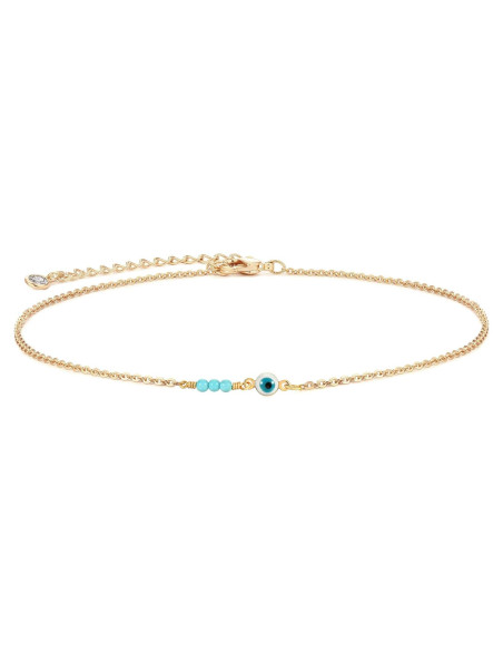 Collar Ojo Maligno MEVECCO Dainty Baño Oro 14K para Mujeres Collar Ojo Maligno MEVECCO Dainty Baño Oro 14K para Mujeres