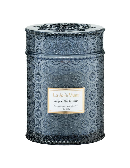 Vela Grande LA JOLIE MUSE Mar Egeo y Duna 539g Cera Soja Vela Grande LA JOLIE MUSE Mar Egeo y Duna 539g Cera Soja