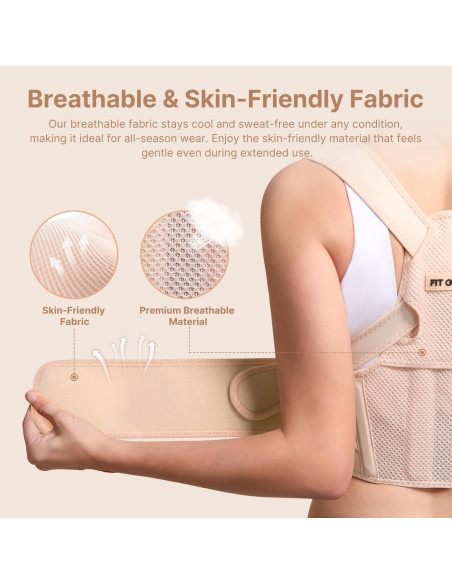 Corrector de Postura Fit Geno XS/S Beige - Alivio Dolor Espalda Corrector de Postura Fit Geno XS/S Beige - Alivio Dolor Espalda