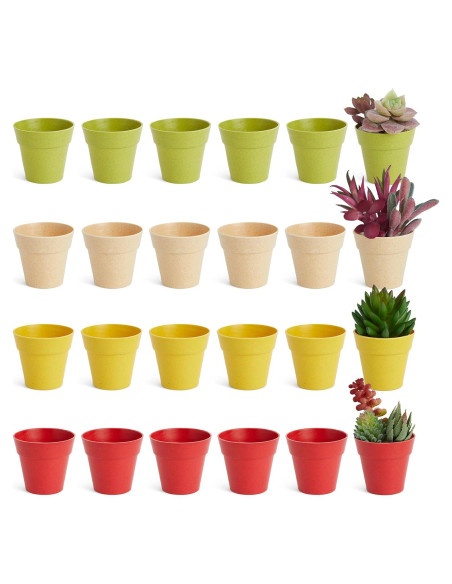 Juvale Paquete de 24 Macetas de Plástico Multicolor 6.4x5.8 cm Juvale Paquete de 24 Macetas de Plástico Multicolor 6.4x5.8 cm