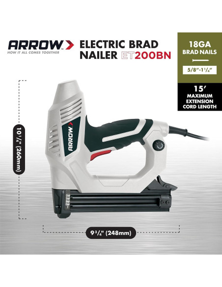 Clavadora eléctrica Brad Arrow ET200BN 2.58 kg ajustable Clavadora eléctrica Brad Arrow ET200BN 2.58 kg ajustable