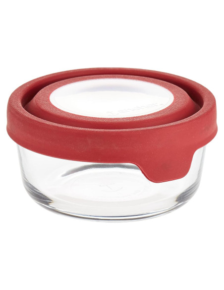 Contenedor de Almacenamiento de Alimentos de Vidrio Anchor Hocking 2 Tazas Contenedor de Almacenamiento de Alimentos de Vidrio Anchor Hocking 2 Tazas