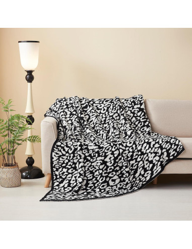 Manta de Lanzar Ultra Suave MH MYLUNE HOME Leopardo 127x152 cm