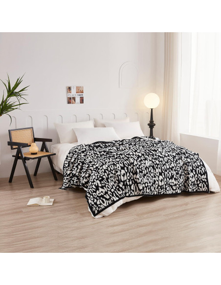Manta de Lanzar Ultra Suave MH MYLUNE HOME Leopardo 127x152 cm Manta de Lanzar Ultra Suave MH MYLUNE HOME Leopardo 127x152 cm