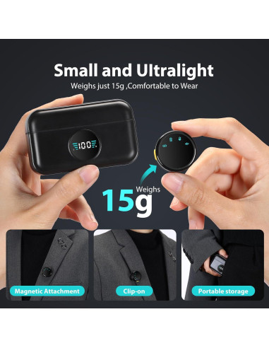 Micrófono Lavalier Inalámbrico SFSOC GL-S3 USB-C 30H Batería