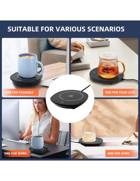 Calentador de Tazas LONID con Taza Cerámica 430ml Negro Calentador de Tazas LONID con Taza Cerámica 430ml Negro