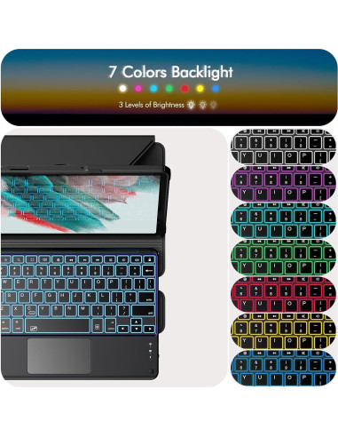Funda Teclado INFILAND para Samsung Galaxy Tab A9+ 11" 2023