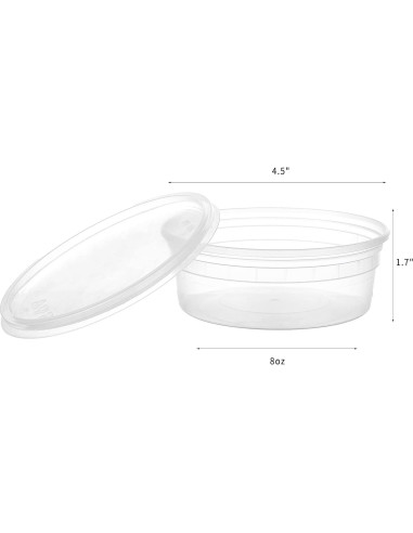 Contenedores de Almacenamiento de Comida FULING 8 oz - 48 Piezas
