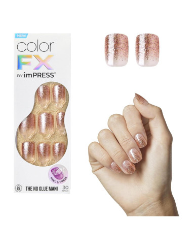 Uñas Postizas KISS imPRESS No Glue Mani 30 Uñas Cortas