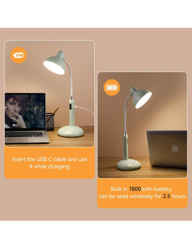 Lámpara de Escritorio Táctil Inalámbrica VAVOFO KM-6781 700LM LED Verde