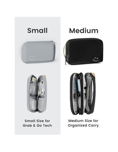 Organizador de Cables Travelkin Mediano Negro Volcánico