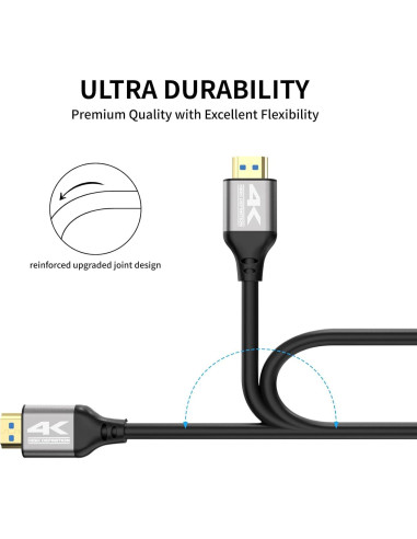 Cable HDMI 4K 7.62 m Zazalon 2.0 Alta Velocidad 60Hz