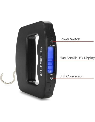 Báscula Electrónica de Equipaje KSNKE 50Kg Portátil LCD